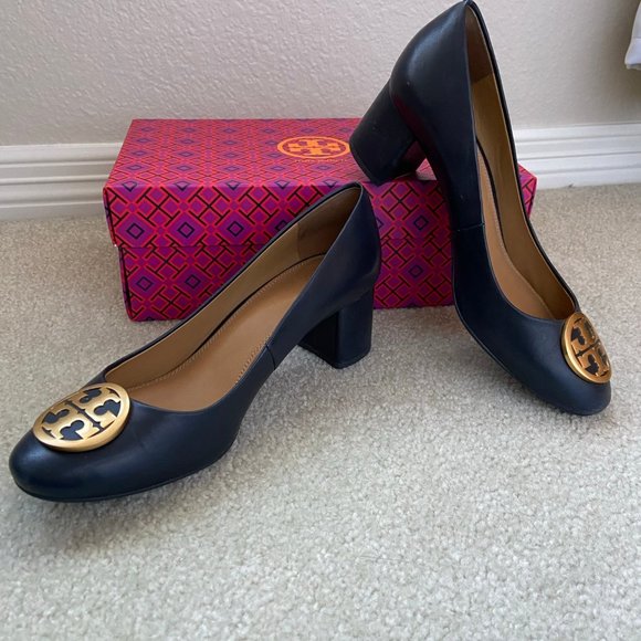 Tory Burch | Shoes | Tory Burch Benton 5mm Pump Navy Size 85 | Poshmark